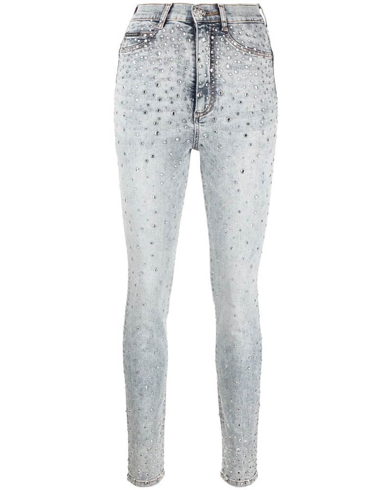 Philipp Plein Damen Skinny-Jeans mit Strass