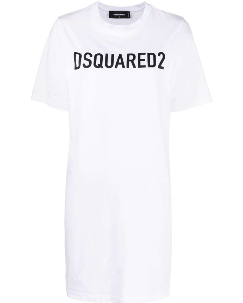Dsquared2 Damen T-Shirtkleid mit Logo-Print