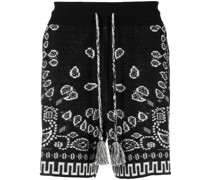 Knielange Shorts mit Bandana-Print