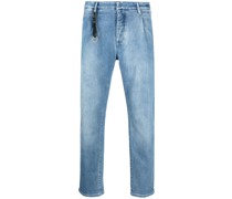 Straight-Leg-Jeans mit Logo-Patch