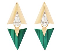 18kt Gelbgoldohrringe mit Diamanten