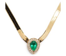 18kt Gelbgoldhalskette mit Edelsteinen
