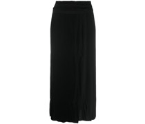 High-Waist-Midirock mit Falten