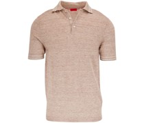 Poloshirt aus meliertem Strick