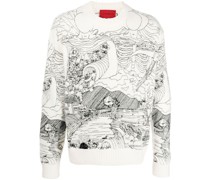 Duality Pullover mit Stickerei