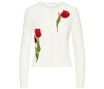 Cardigan mit Blumenstickerei