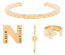 Compass Set aus Armspange, Ohrringen und Ring