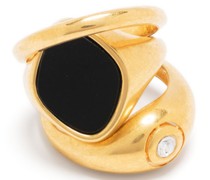 crystal-embellished layered ring