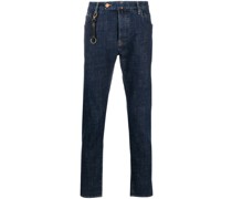 Slim-Fit-Jeans mit Logo-Patch