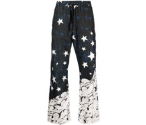 graphic-print trousers