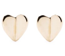 10kt Folded Hearts Gelbgoldohrstecker