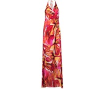 Neckholder-Kleid mit abstraktem Print