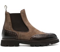 Wildlederstiefel mit Budapestermuster