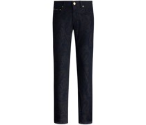 Slim-Fit-Jeans aus Jacquard