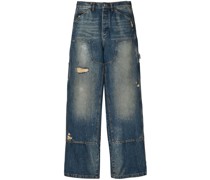 Grunge wide-leg carpenter jeans