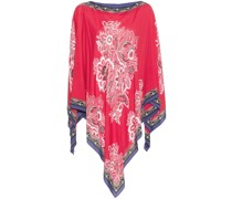 Poncho mit Blumenmuster