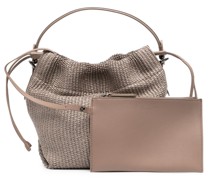 Beuteltasche aus gewebtem Bast