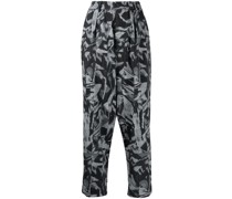 Gerade Hose mit abstraktem Print