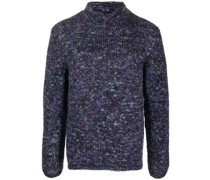 Intarsien-Pullover mit Stehkragen