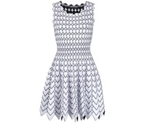 geometric-print flared dress