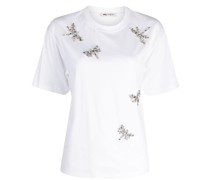 T-Shirt mit Libellen aus Kristall