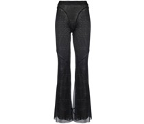 Bootcut-Hose mit Logo
