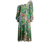 Asymmetrisches Kleid mit Blumen-Print