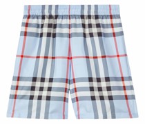 Karierte Shorts aus Seide