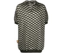 Gestricktes T-Shirt mit V-Ausschnitt