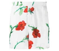 Shorts mit Rosen-Print