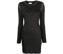 Jacquard-Kleid mit Logo