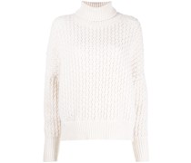 Grob gestrickter Rollkragenpullover