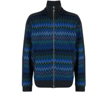 Rollkragenpullover mit Zickzackmuster