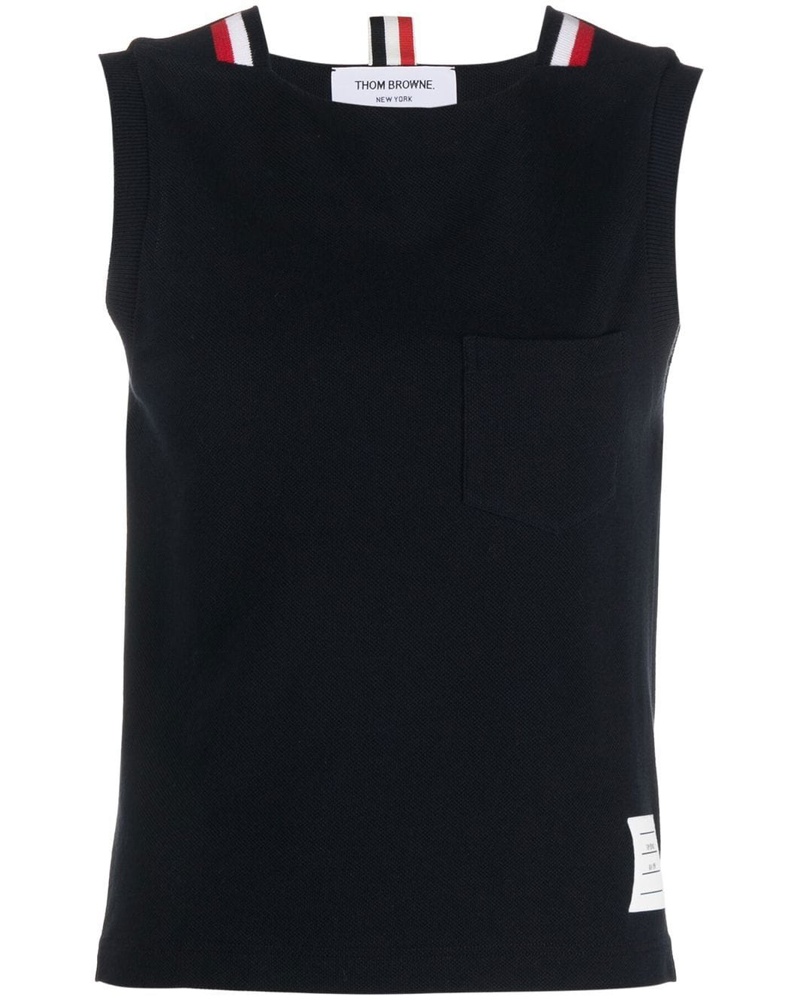 Thom Browne Damen Top mit RWB-Streifen