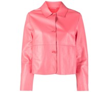 Lederjacke mit Knopfleiste