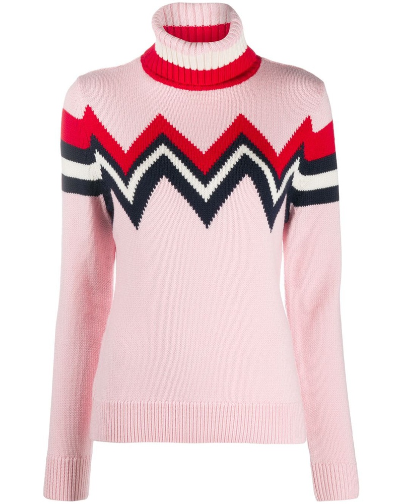 Perfect Moment Damen Pullover mit Zickzackmuster