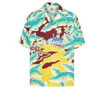 Bowlinghemd mit Surf Rider-Print