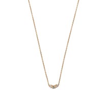 14kt Two Gelbgoldhalskette mit Diamanten