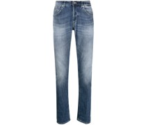 Halbhohe Slim-Fit-Jeans