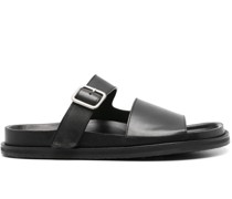 double-strap leather sandals