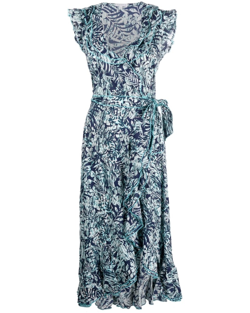 Poupette St Barth Damen Kleid mit abstraktem Print