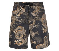 Badeshorts mit Drachen-Print