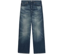 Selvedge-Jeans mit ausgeblichenem Effekt