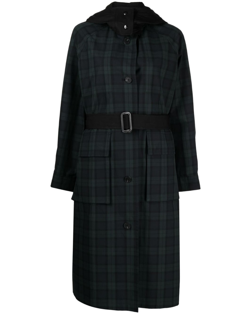 STUDIO TOMBOY Damen Karierter Trenchcoat