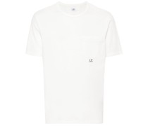 Logo-Print-T-Shirt mit aufgesetzter Tasche