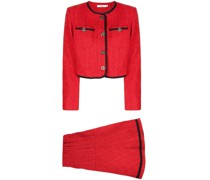 Tweed-Jacke mit Knopfleiste