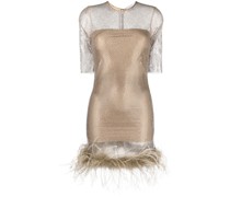Minikleid mit Federn