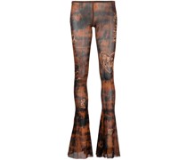 x KNWLS Schlaghose mit Sheer-Effekt