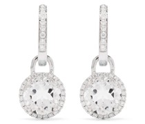 18kt Weißgoldcreolen mit Diamanten