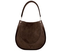 large Arch suede shoulder bag